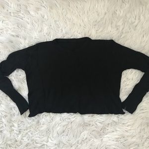 Brandy Melville Long Sleeve Black Tee